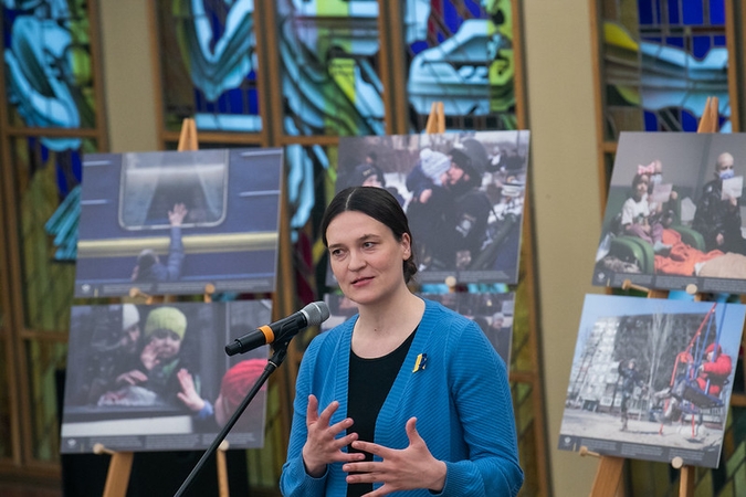 Konservatorė: nekaltos Ukrainos vaikų akys liudija Rusijos karo žiaurumą
