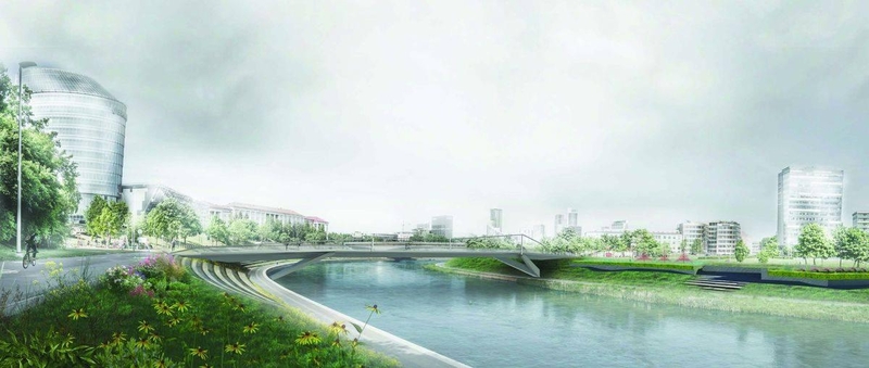 Aiškėja vaizdas, kaip atrodys naujas pėsčiųjų tiltas Vilniaus centre