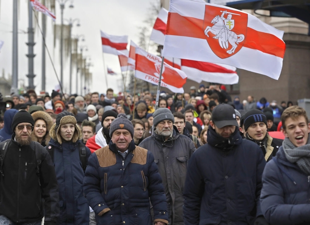 Supyko: baltarusiai gatvėse protestuoja prieš integraciją su Rusija