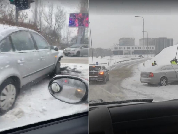 Rytas sostinėje prasidėjo nelaimėmis: avarijų buvo daugiau nei įprastai