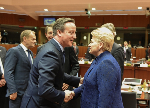 D. Grybauskaitė: artėjame prie susitarimo su britais dėl išmokų imigrantams