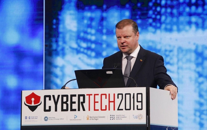 S. Skvernelis Izraelyje atidarė kibernetinio saugumo forumą