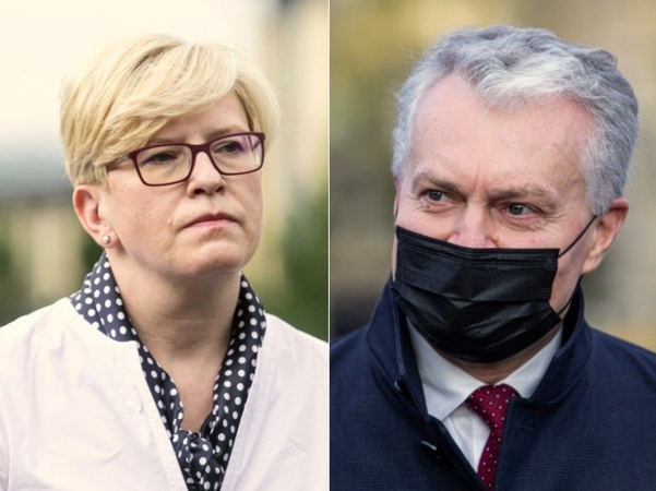 Premjerė G. Nausėdos įtarimų dėl skiepų nekomentuoja: iš pagarbos Prezidento institucijai