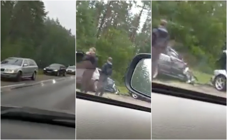 Avarija ruože Prienai–Balbieriškis: į ligoninę išvežtas vairuotojas ir keleivė