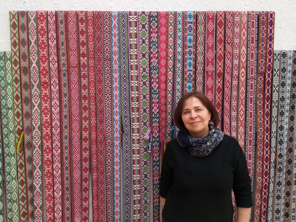 Rinktinių juostų audėja, tradicinių amatų meistrė Sigita Milvidienė.