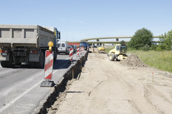 Patogumas: ties įvaža į Jakų žiedą važiuojantiesiems nuo Šilutės pusės vėl bus sugrąžinta antroji eismo juosta.