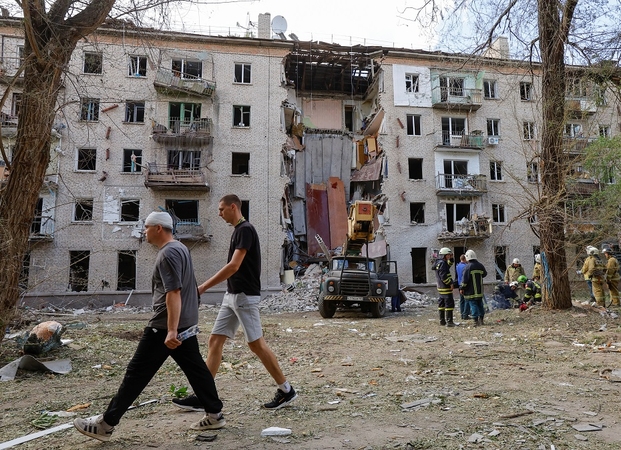 Okupacinė valdžia: per smūgius Rusijos kontroliuojamuose Ukrainos regionuose žuvo 27 žmonės 