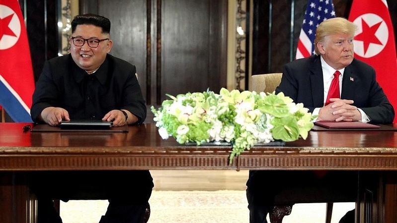 Kim Jong Unas ir Donaldas Trumpas