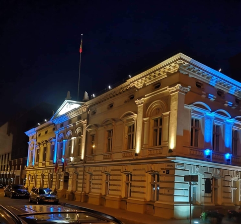 Klaipėdos rotušė nušvis Ukrainos vėliavos spalvomis