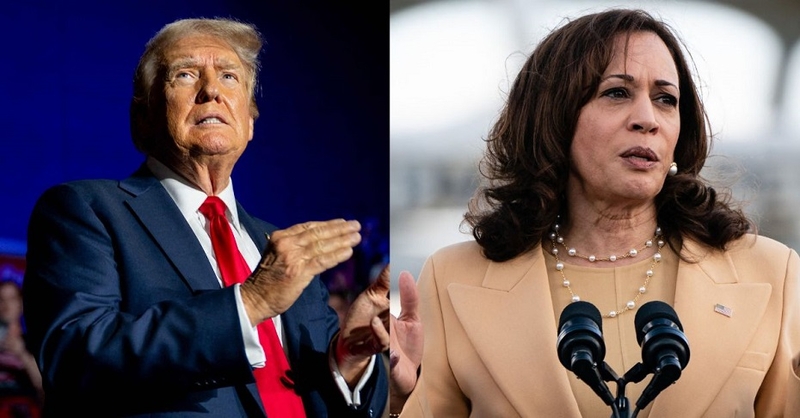 Donaldas Trumpas ir Kamala Harris