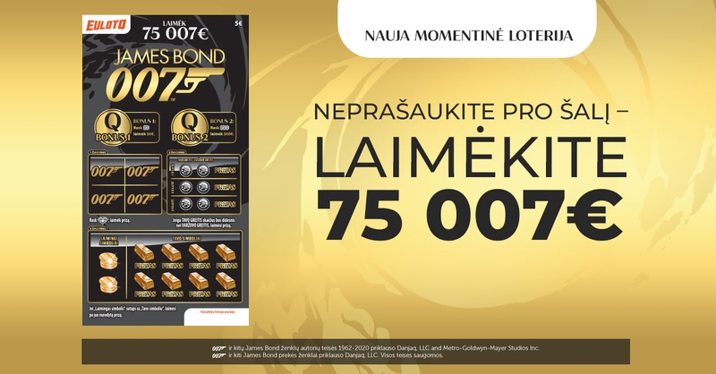 „James Bond 007“ premjera Lietuvoje – gegužę