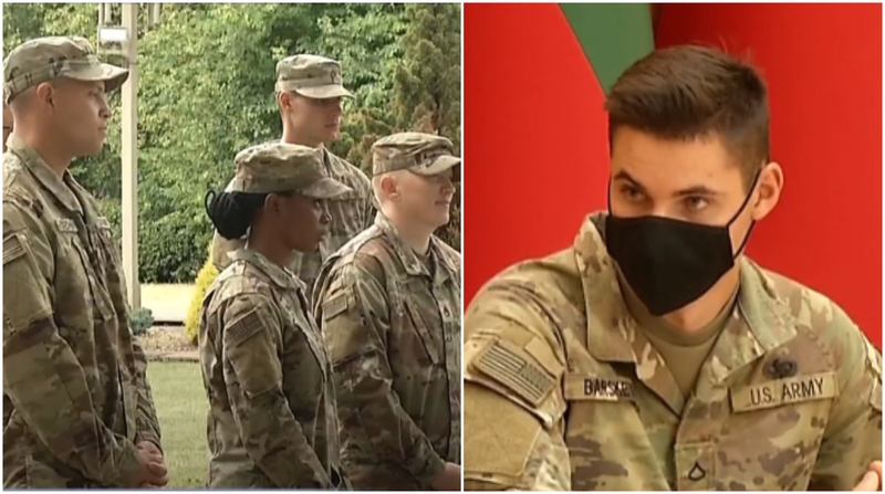 JAV kariai. Martynas Baršketis – dešinėje