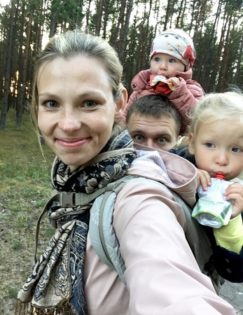 Milda Kukulskienė su šeima