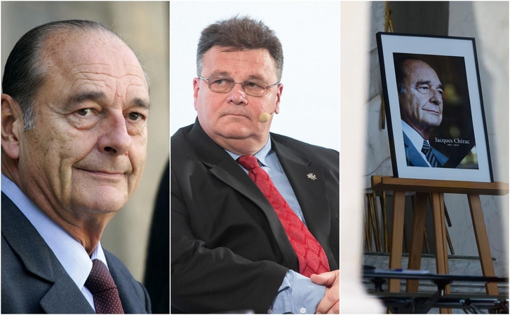 Prancūzijos prezidento J. Chiraco laidotuvėse Lietuvai atstovaus L. Linkevičius