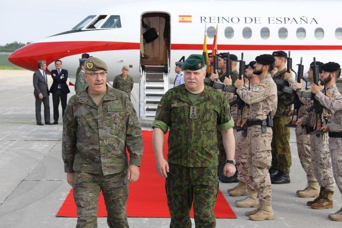 Lietuvoje lankėsi Ispanijos kariuomenės vadas