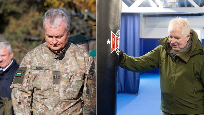 Gitanas Nausėda (kairėje) ir Arvydas Anušauskas