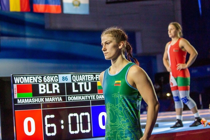 Imtynininkė D. Domikaitytė pateko į Europos žaidynių pusfinalį