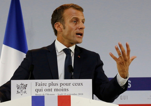 E. Macronas: jei bus puolamas Idlibas, Prancūzija nedalyvaus Stambulo susitikime