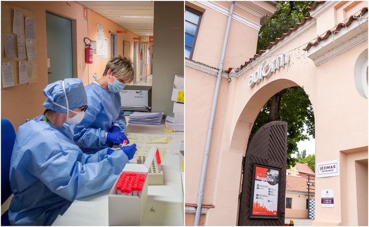Nauji COVID-19 atvejai: keturi įvežtiniai, virusas toliau plinta „Adform kiemelyje“
