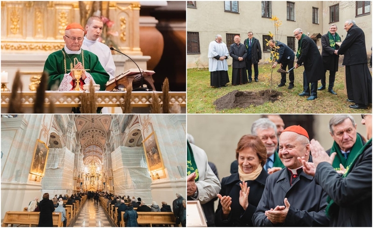 Sambūrio „Gerumo ąžuolas“ susitikimas: katedros šventoriuje pasodino ąžuolą