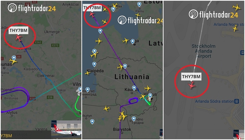 Sunerimo: kodėl iš Stambulo į Vilnių skridęs lėktuvas turėjo leistis Švedijoje?