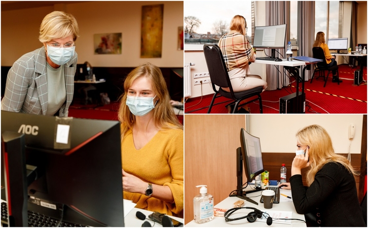 Startavo laikinasis COVID-19 skambučių centras: dirba dešimt žmonių, vykdomi mokymai