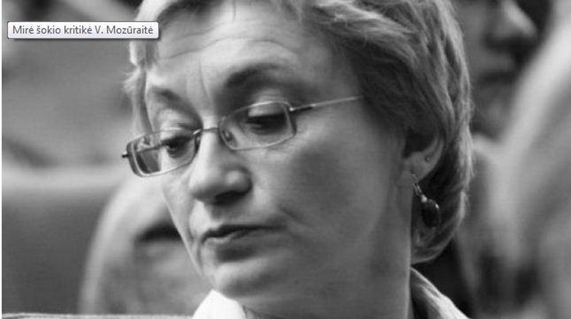 Mirė šokio kritikė V.Mozūraitė