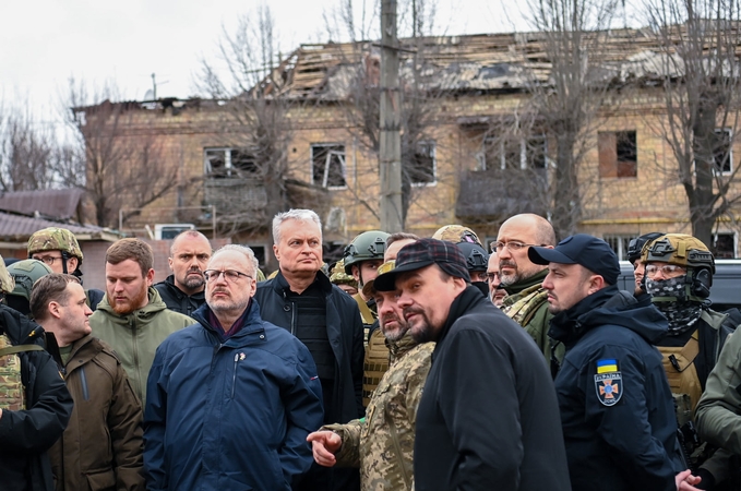 G. Nausėda Kyjive: karo nusikaltimus Ukrainoje galėjo įvykdyti tik zombiai, ne žmonės 