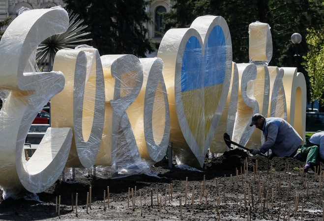 „Eurovizijos“ šurmulys karo krečiamo Ukrainos regiono nepasiekė