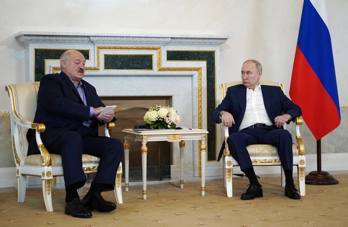 A. Lukašenka – per susitikimą su V. Putinu: „Wagner“ prašo leidimo vykti į Lenkiją
