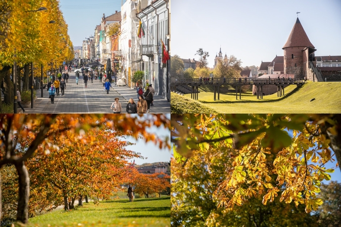 Pasigrožėkite: rudeniškomis spalvomis apipintas Kaunas