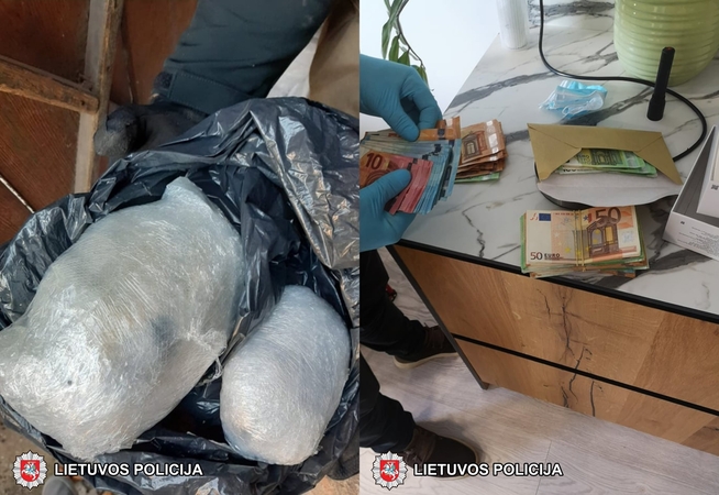 Marijampolės kriminalistų laimikis Kaune – per 2,5 kg kokaino, amfetamino ir kanapių