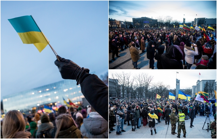 Ukrainos palaikymo akcijoje – kauniečių maldos ir prakeiksmai „Putleriui“