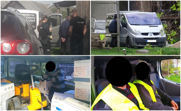Žaibiška pareigūnų operacija Kėdainių rajone: sulaikyti stambias vagystes Latvijoje vykdę vyrai