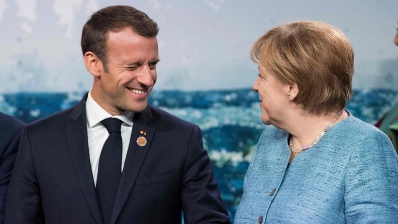 Emmanuelis Macronas ir Angela Merkel