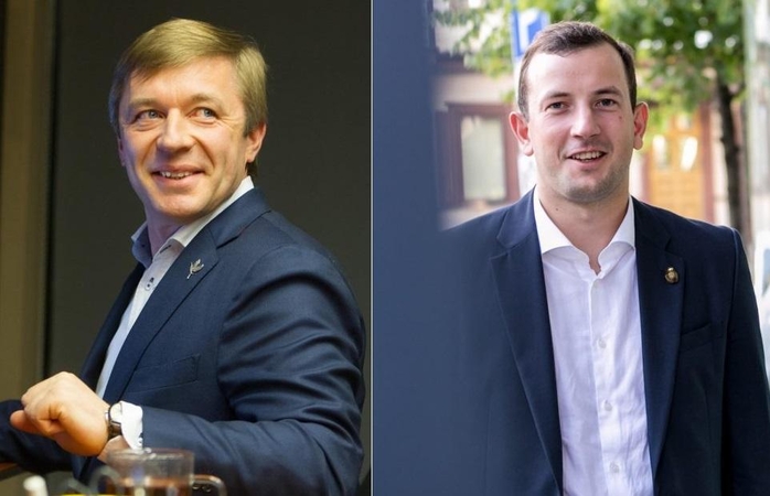 Ramūnas Karbauskis (kairėje) ir Virginijus Sinkevičius (dešinėje)