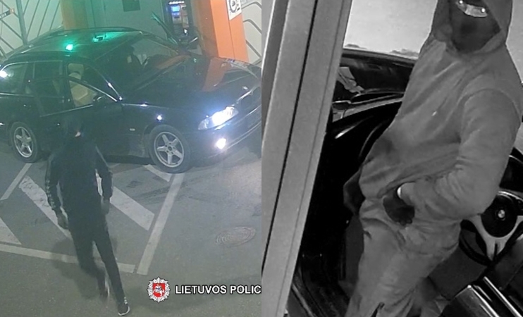 Ieško policija: BMW automobiliu atvykę vyrai sostinėje bandė įvykdyti vagystę