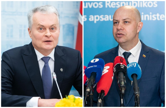 Gitanas Nausėda (kairėje) ir Aurelijus Veryga (dešinėje)