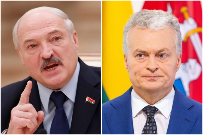 Aleksandras Lukašenka (kairėje) ir Gitanas Nausėda (dešinėje)