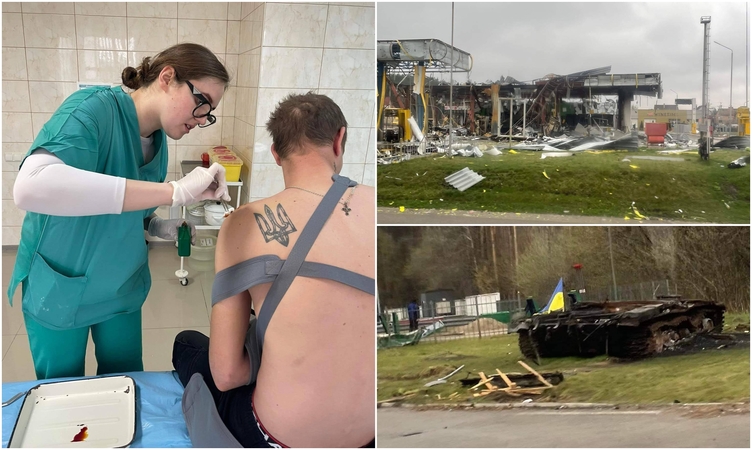 Darbas: I.Mereškevičiūtė su kolegomis Ukrainoje teikė pagalbą civiliams, sužalotiems rusų karių, taip pat buvo ir planinių pacientų ar pacientų, patyrusių buitinių traumų.