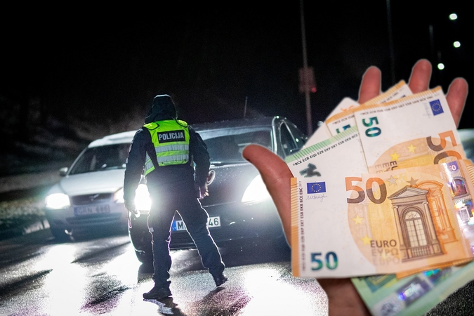 Tūkstantiniu kyšiu girtas vairuotojas pareigūnų nesugundė