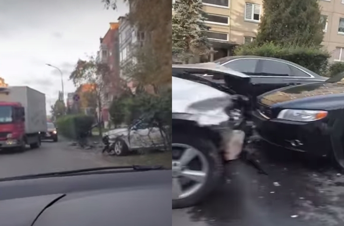 Visiškai girtas vairuotojas sumaitojo keturis automobilius
