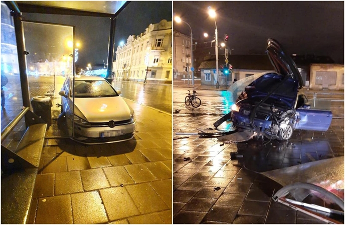 Girtų vairuotojų nuotykiai: vienas rėžėsi į stulpą, kitas vos nenunešė stotelės