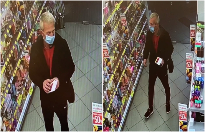 Iš parduotuvės Kaune dingo prekės: policija turi klausimų šiam vyrui