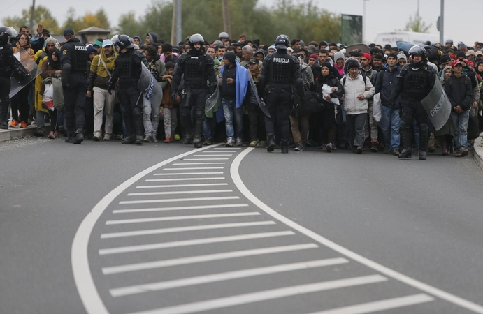 Į Slovėniją per parą atvyko daugiau nei 12 600 migrantų