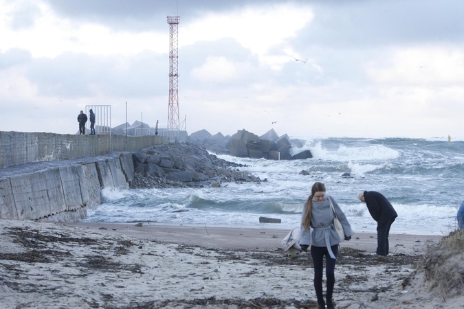 Pasekmės: audra uostamiesčio paplūdimiams didelės žalos nepridarė.