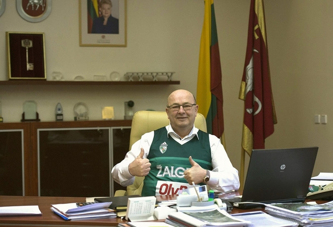 V. Matijošaitis nepamiršo savo pažado: apsivilko „Žalgirio“ marškinėlius