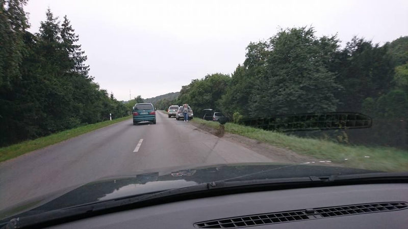 Avarija Lapių kelyje: po smūgio BMW nuskriejo į krūmus