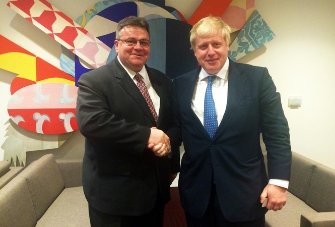Linas Linkevičius ir Borisas Johnsonas