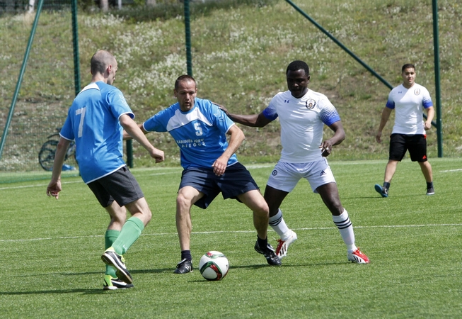 Uostamiestyje – JAV ir Lietuvos karių futbolo mačas
